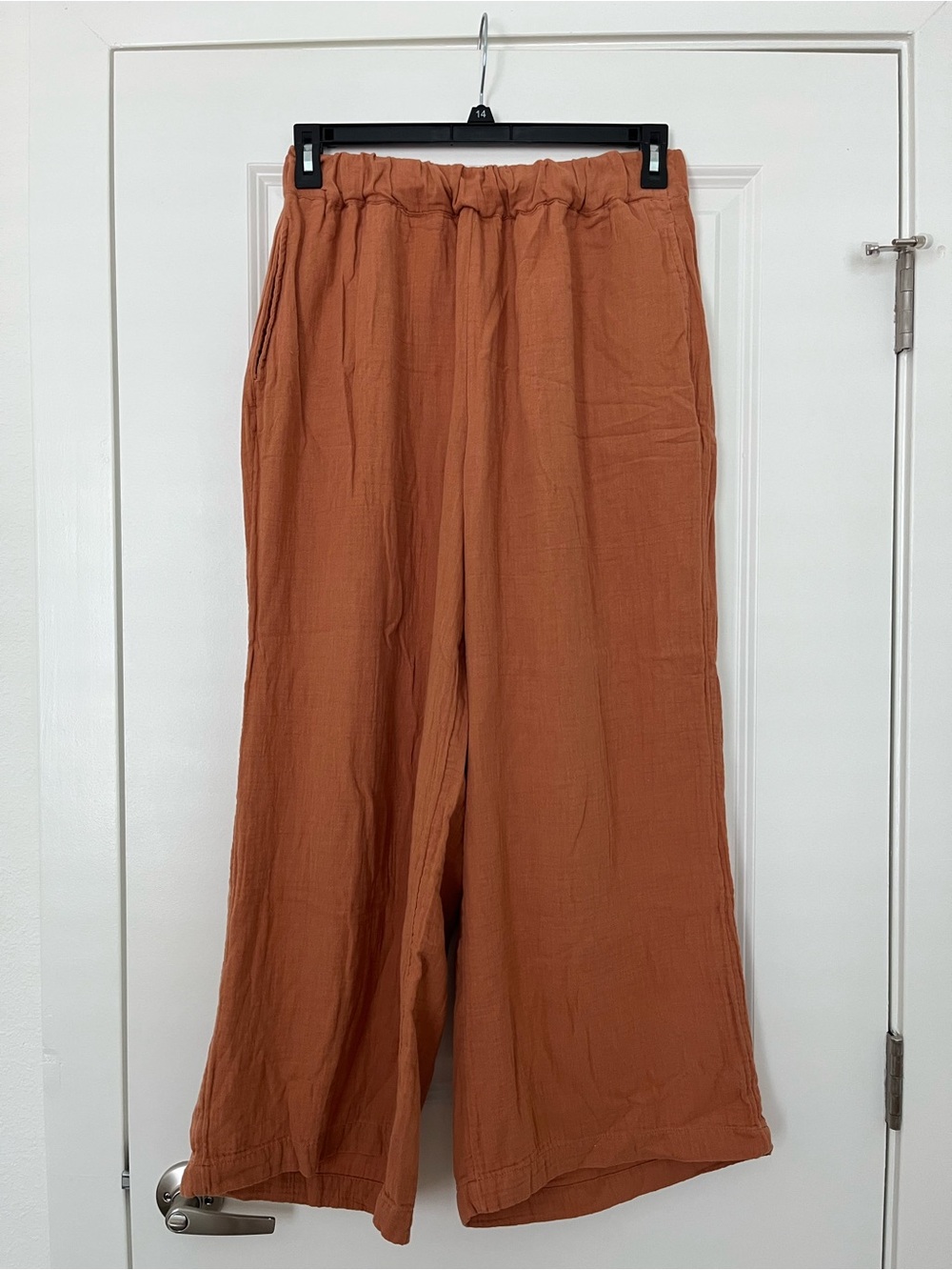 Billabong Elastic Waist Wide-Leg Pants in Dusty Tan